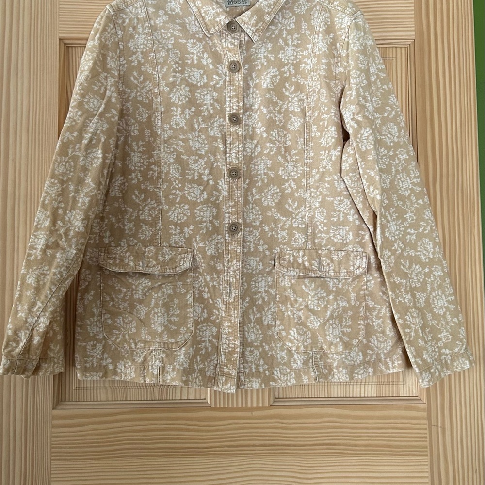 Classic Elements Beige Floral Utility Jacket